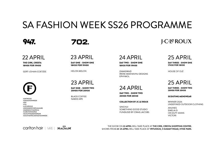 SA Fashion week 2026
